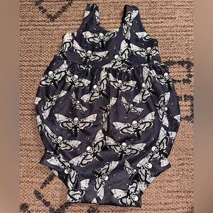 SOLD❌ GOTHIC Moths 🦋 Tank Bubble Romper 12/18m